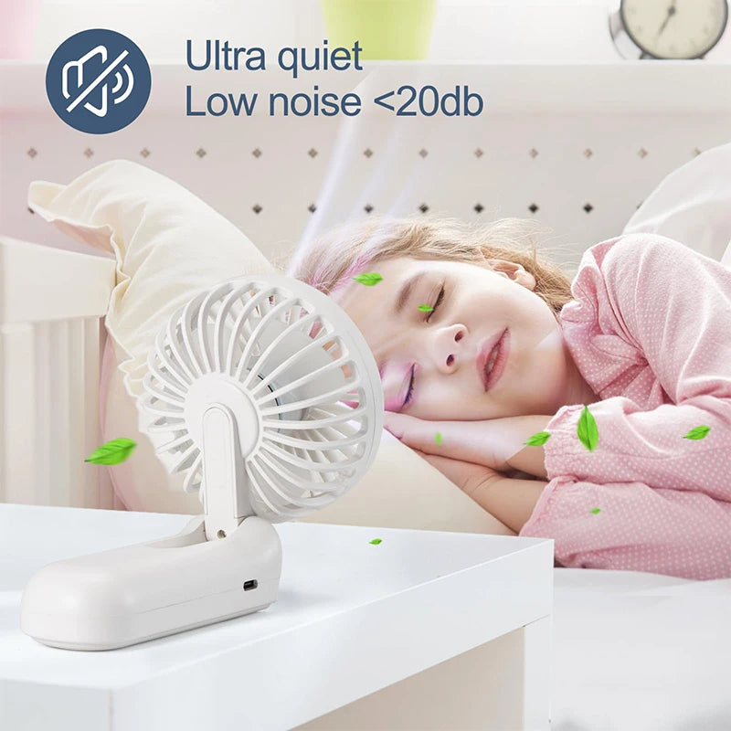 Mini Portable Handheld Fan – 5 Speeds