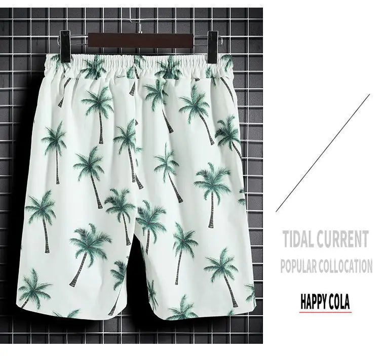 Men’s Quick-Dry Hawaiian 2-Piece Beach Set