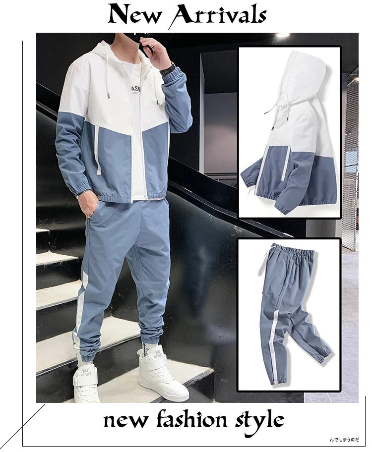 Men’s 2025 Hooded Tracksuit Jogger Set