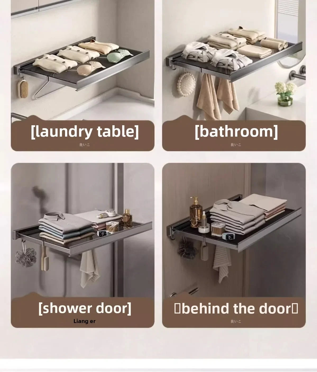 Invisible Folding Bathroom Towel Rack