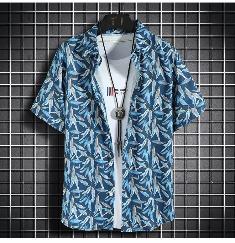 Men’s Quick-Dry Hawaiian 2-Piece Beach Set