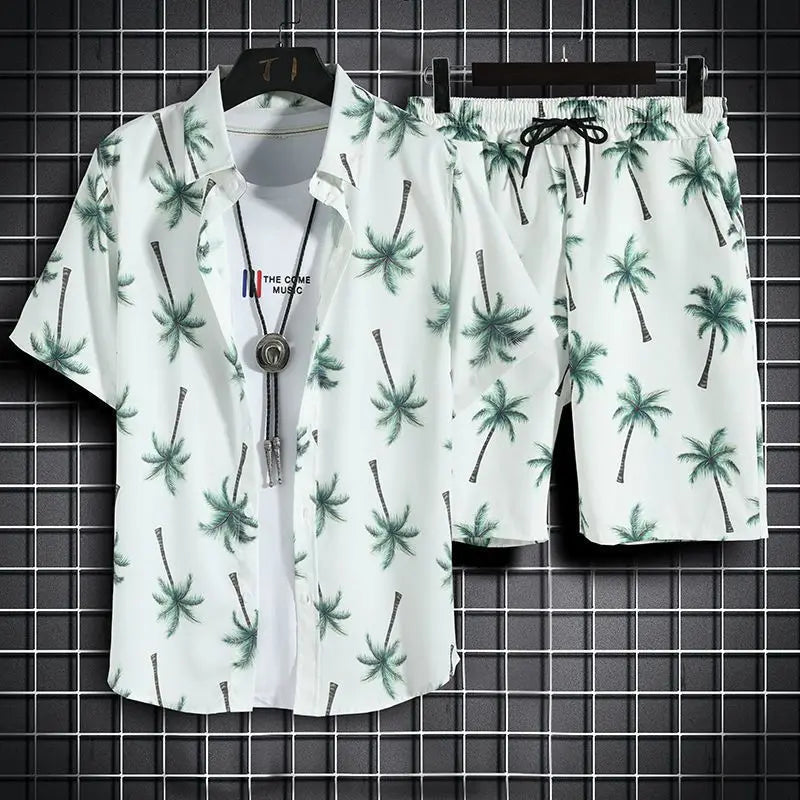 Men’s Quick-Dry Hawaiian 2-Piece Beach Set