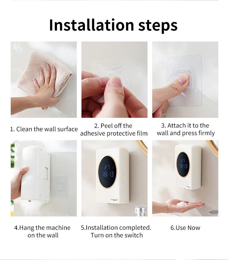 Intelligent Wall-Mounted Infrared Soap Dispenser