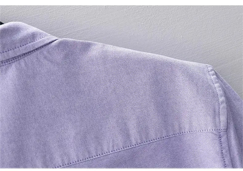 Men’s 100% Cotton Oxford Long-Sleeve Shirt