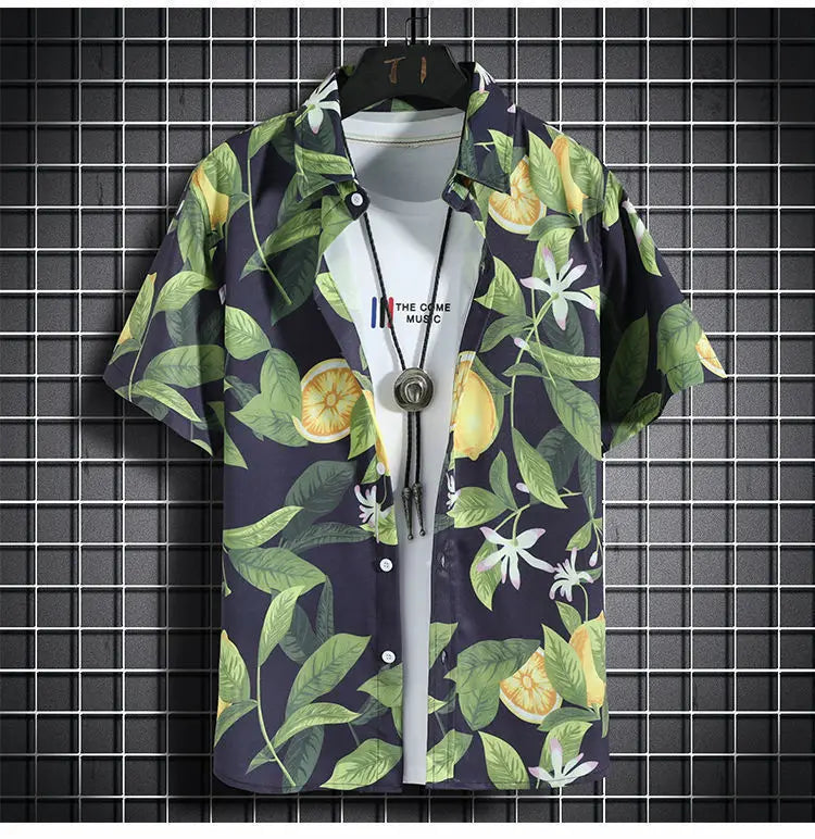 Men’s Quick-Dry Hawaiian 2-Piece Beach Set