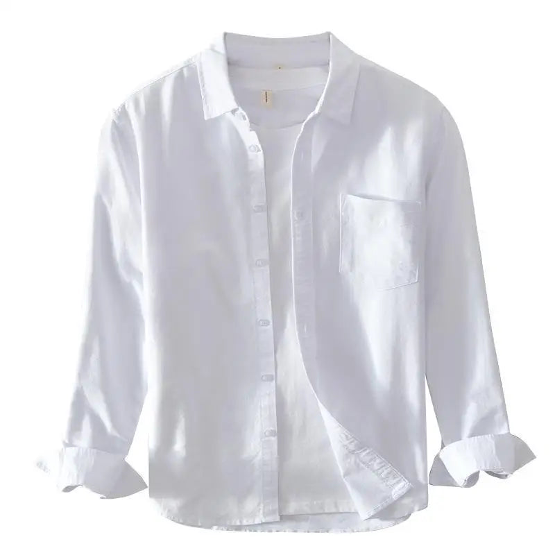 Men’s 100% Cotton Oxford Long-Sleeve Shirt