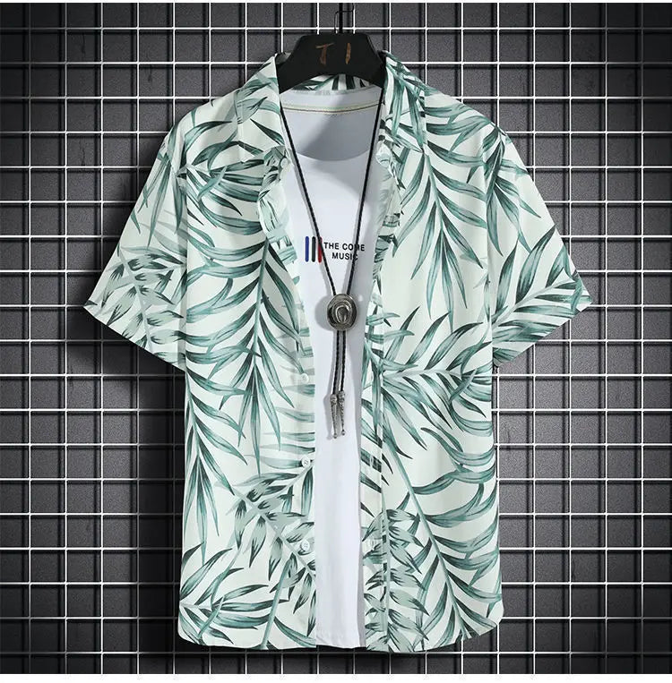 Men’s Quick-Dry Hawaiian 2-Piece Beach Set