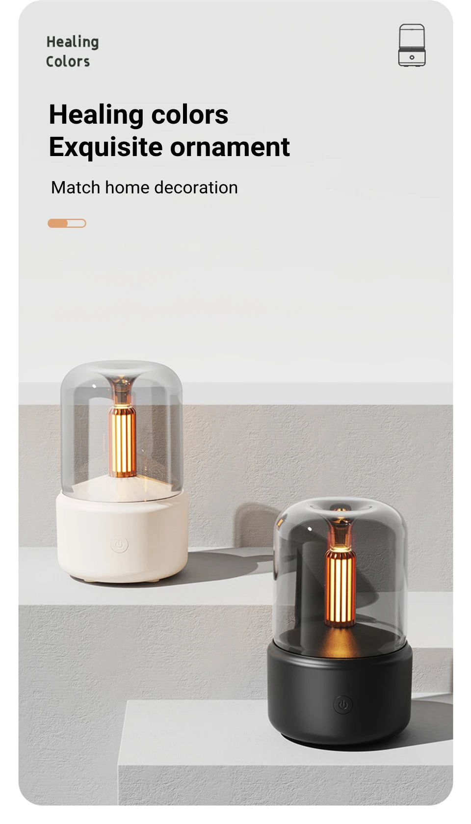 Candlelight Flame Aromatherapy Diffuser & Humidifier