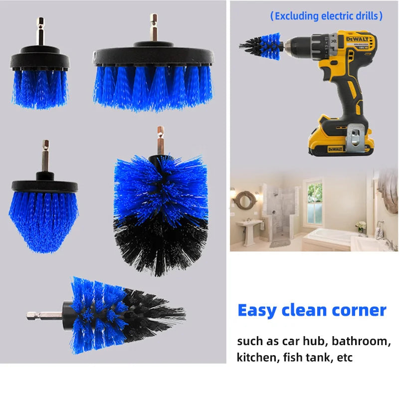 5pcs Electric Drill Brush Cleaning Kit