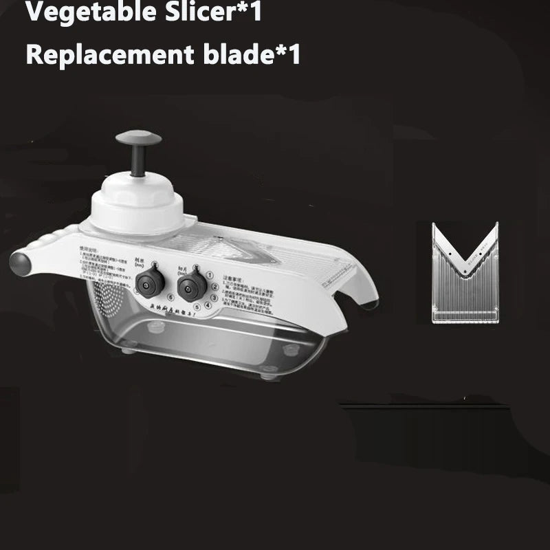 Adjustable Lemon & Vegetable Slicer with Basket