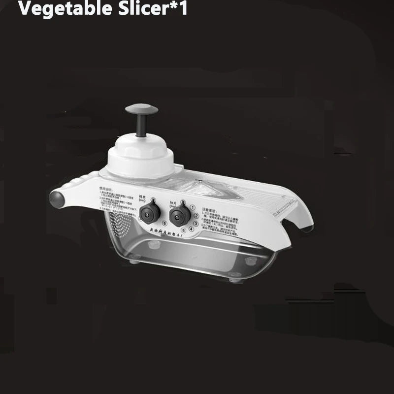 Adjustable Lemon & Vegetable Slicer with Basket