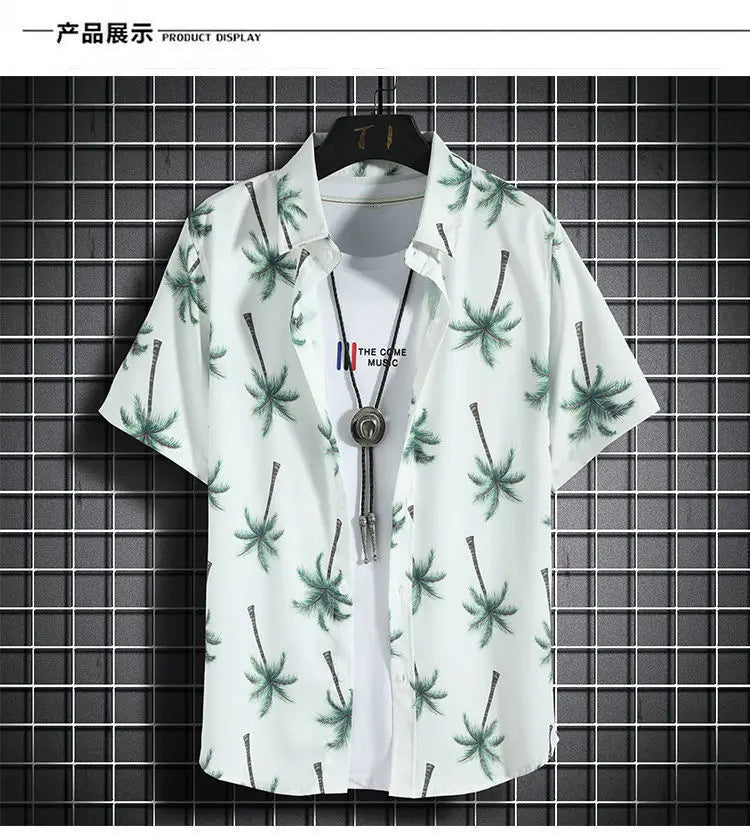 Men’s Quick-Dry Hawaiian 2-Piece Beach Set