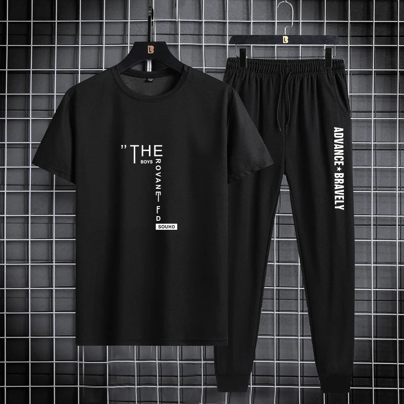 Men’s 2024 Trendy Printed Sports 2-Piece Set