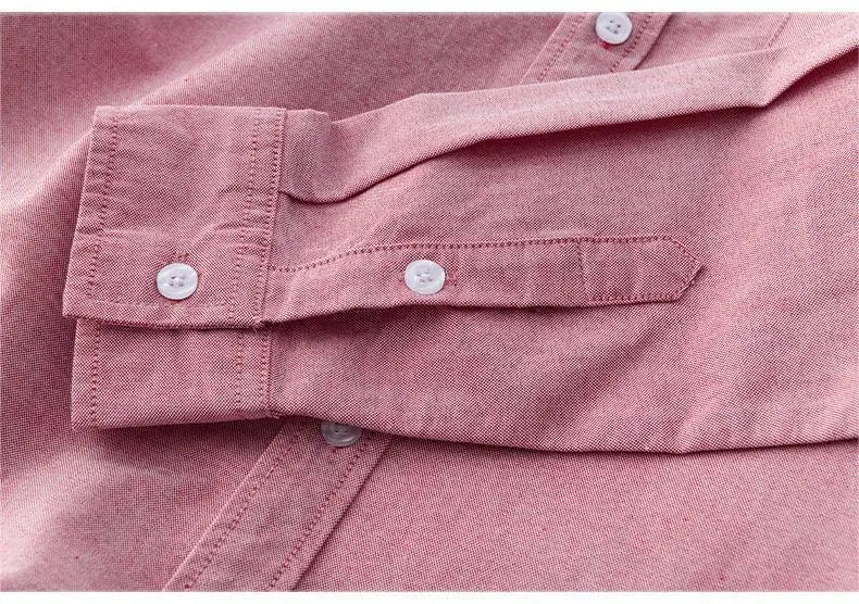 Men’s 100% Cotton Oxford Long-Sleeve Shirt