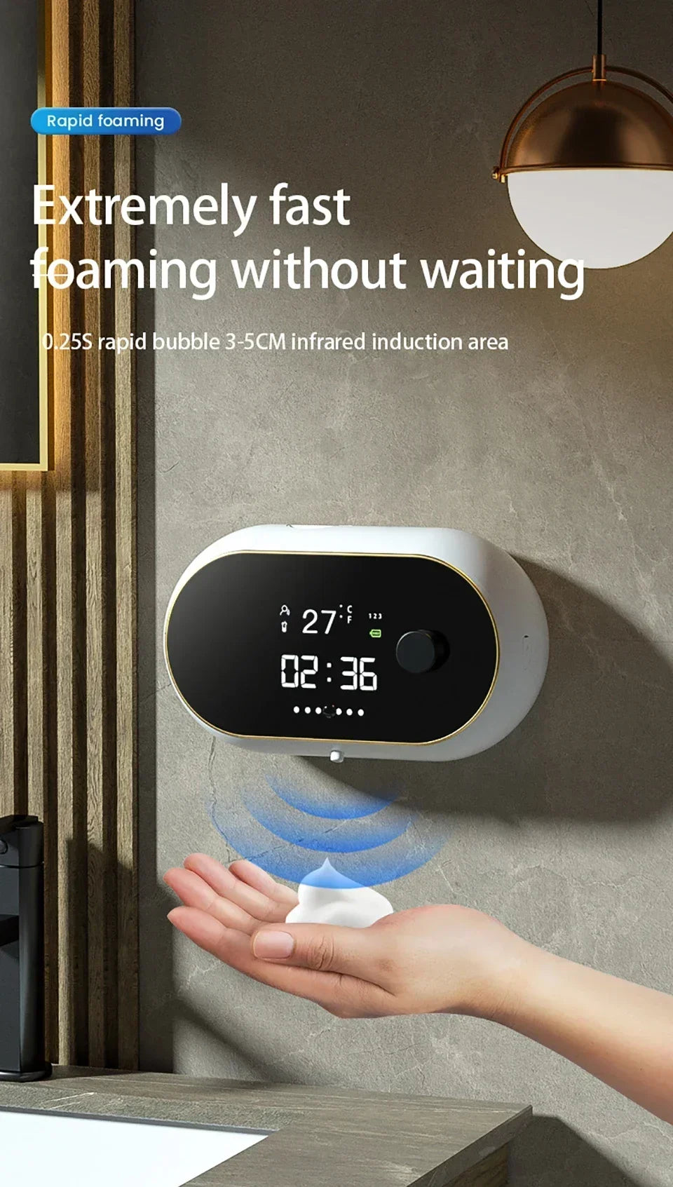 450ml Automatic Foaming Soap Dispenser