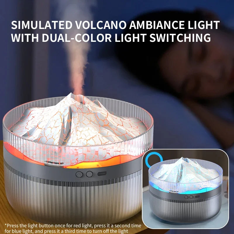 2L Volcano Flame Aromatherapy Humidifier