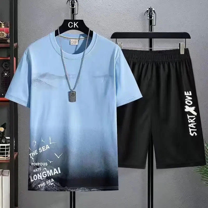 Men’s Summer Shorts 2-Piece Tracksuit Set