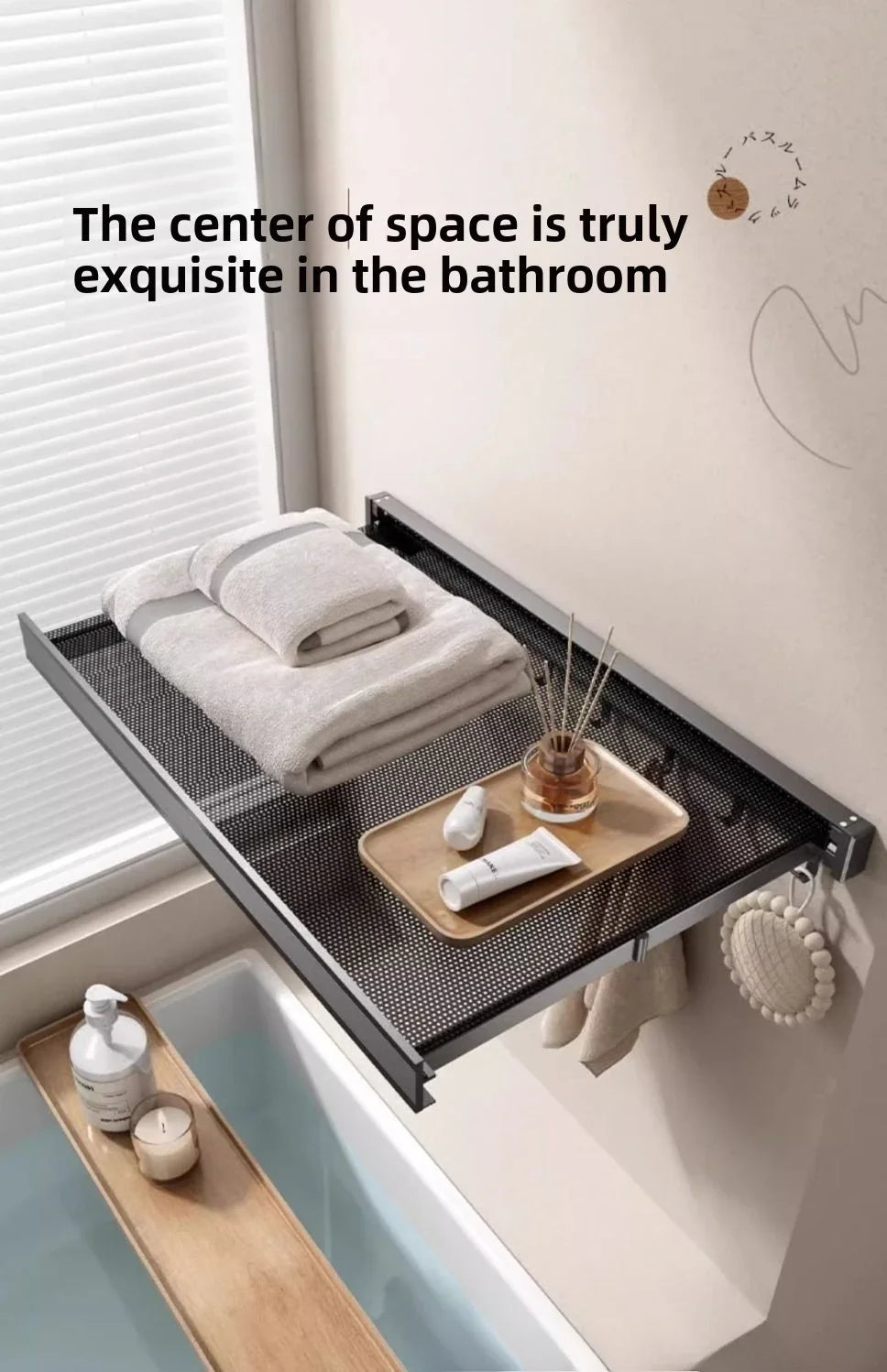 Invisible Folding Bathroom Towel Rack