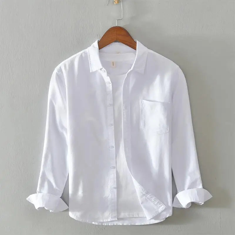 Men’s 100% Cotton Oxford Long-Sleeve Shirt