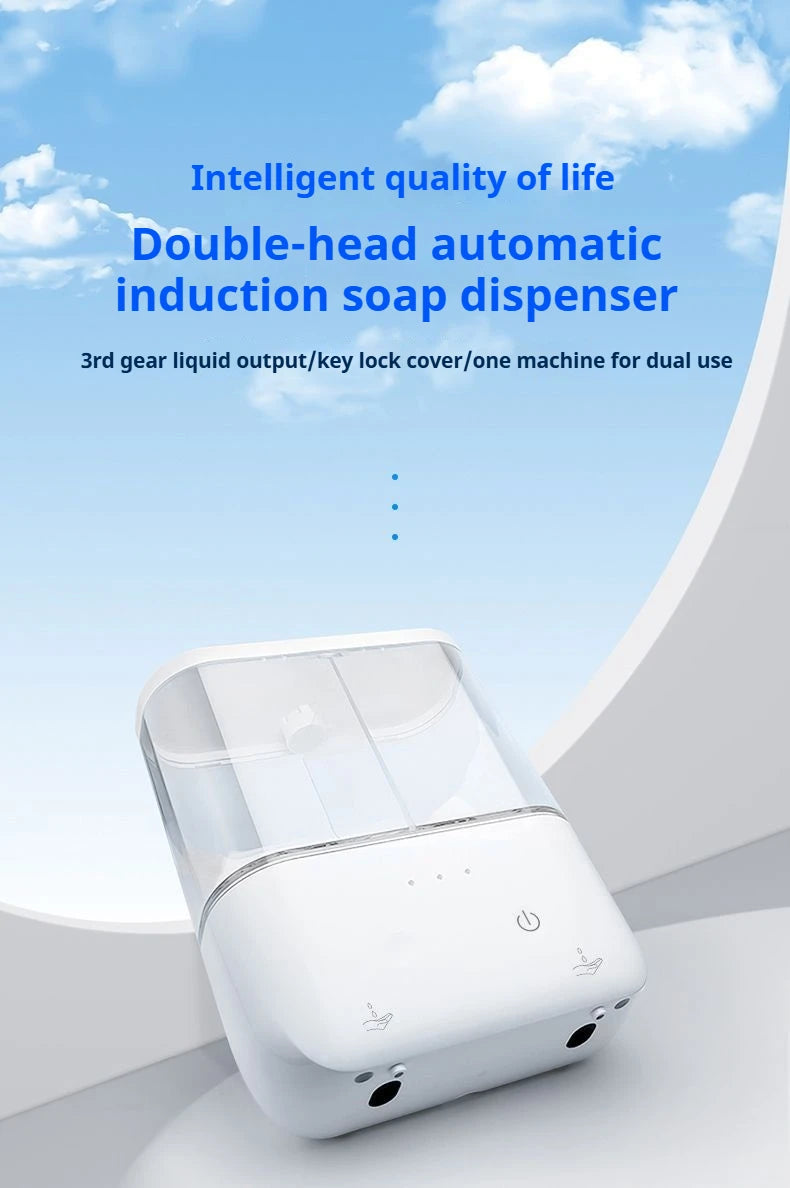 Dual-Head Wall-Mounted Automatic Soap Dispenser