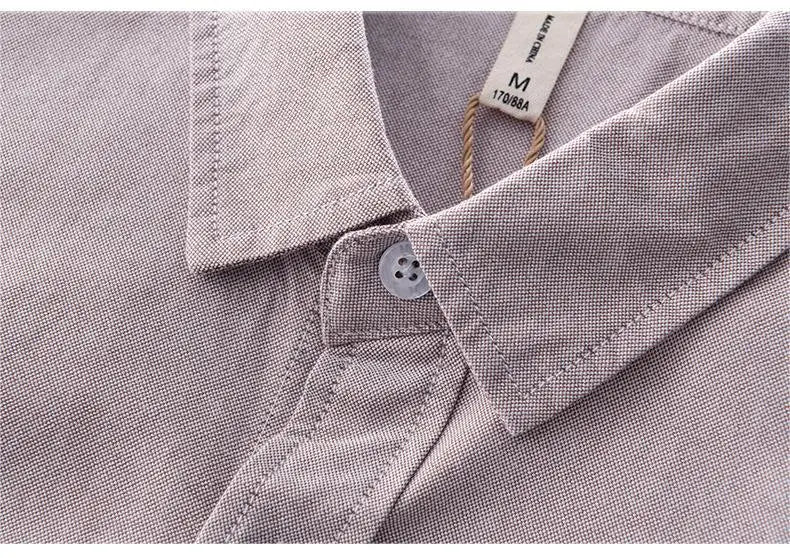 Men’s 100% Cotton Oxford Long-Sleeve Shirt
