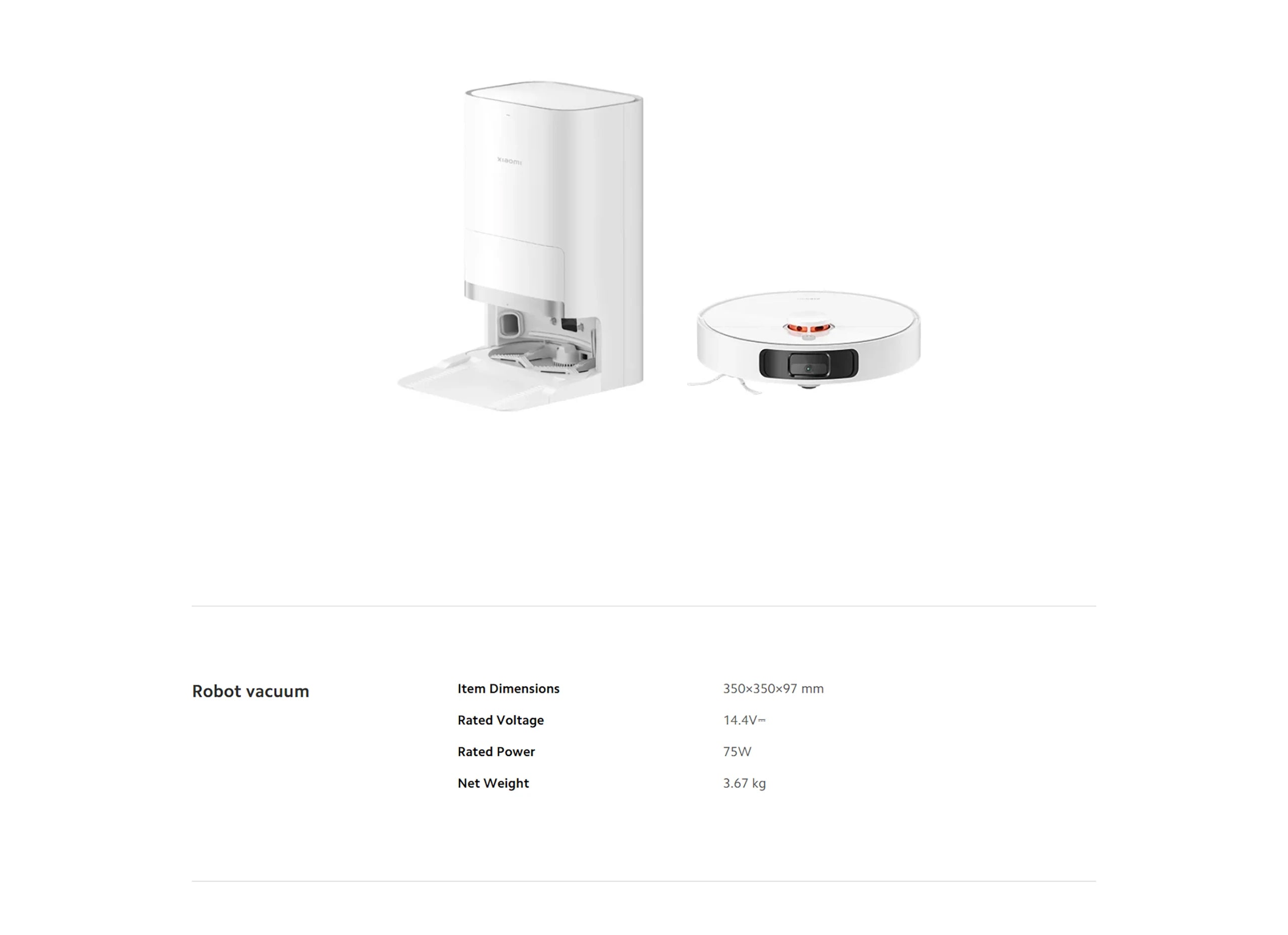 Xiaomi Robot Vacuum X20+ with Smart Base