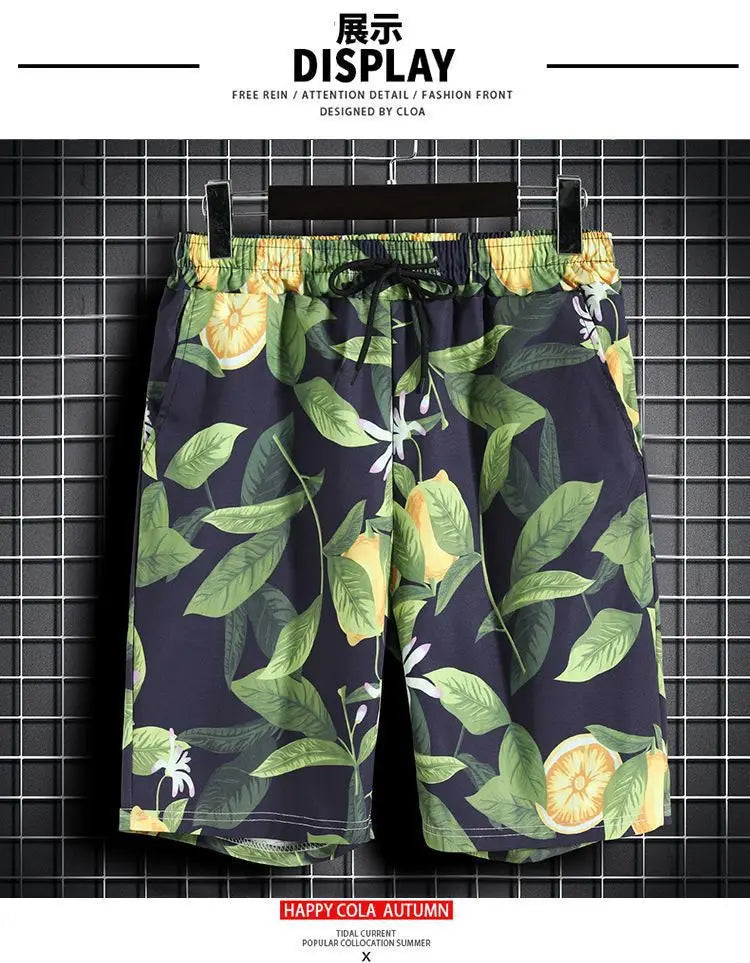 Men’s Quick-Dry Hawaiian 2-Piece Beach Set