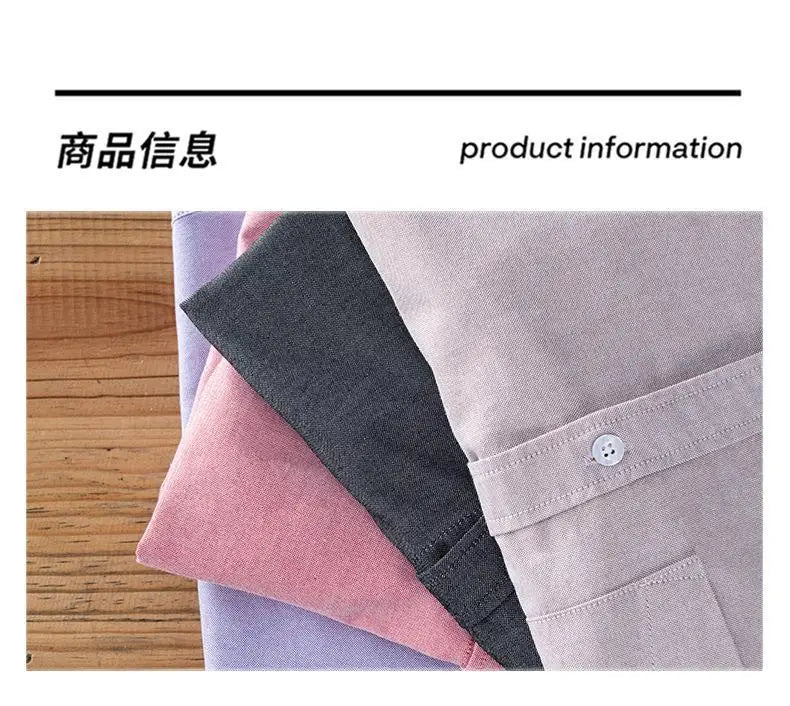 Men’s 100% Cotton Oxford Long-Sleeve Shirt