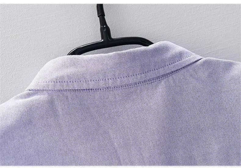 Men’s 100% Cotton Oxford Long-Sleeve Shirt