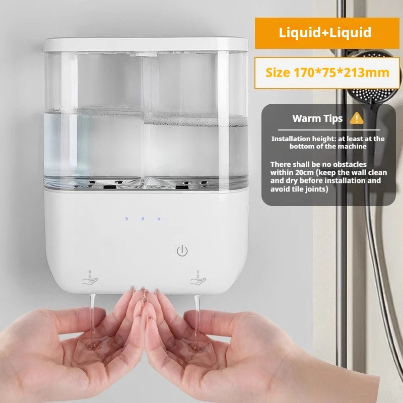 Dual-Head Wall-Mounted Automatic Soap Dispenser