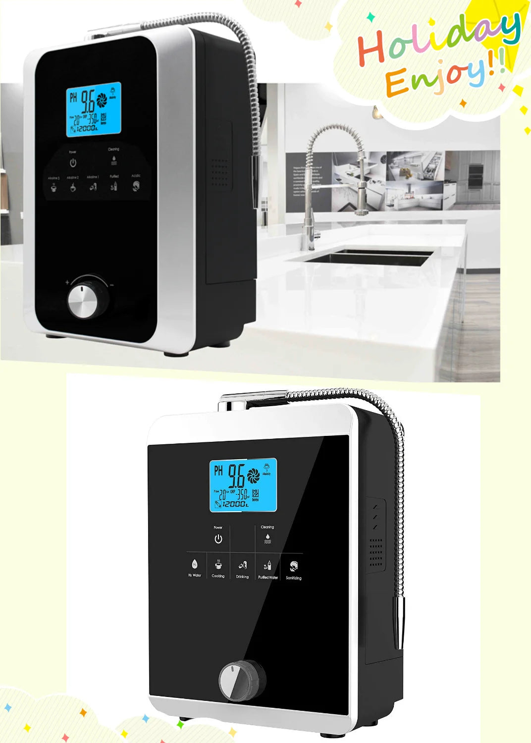 11-Plate High-Quality Water Ionizer & Hydrogen Generator